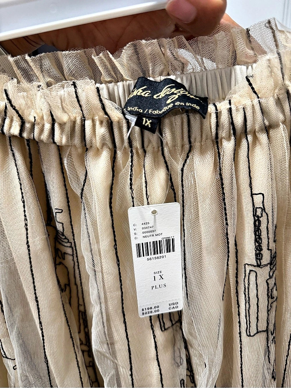 Anthropologie embroidered city Maxi Skirt Size 1X NWT - Picture 5 of 5